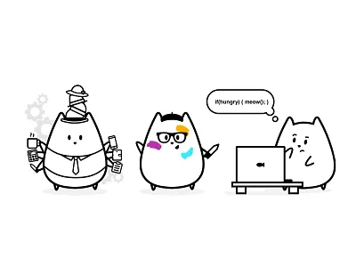 Product Team cat cats design developer development illustration kitty pm product product design product manager team
