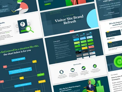 Upwork Brand Refresh Style Guide design system flat guidelines styleguide ui upwork ux web design