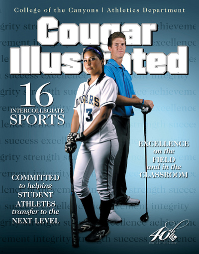 Cougar Illustrated athletics college sports cover design graphic design layout poster promo promotional piece sports