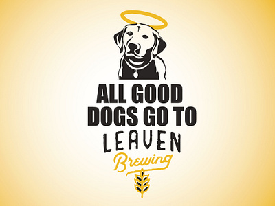 Leaven Brewery T-Shirt Design dog heaven illustration t shirt