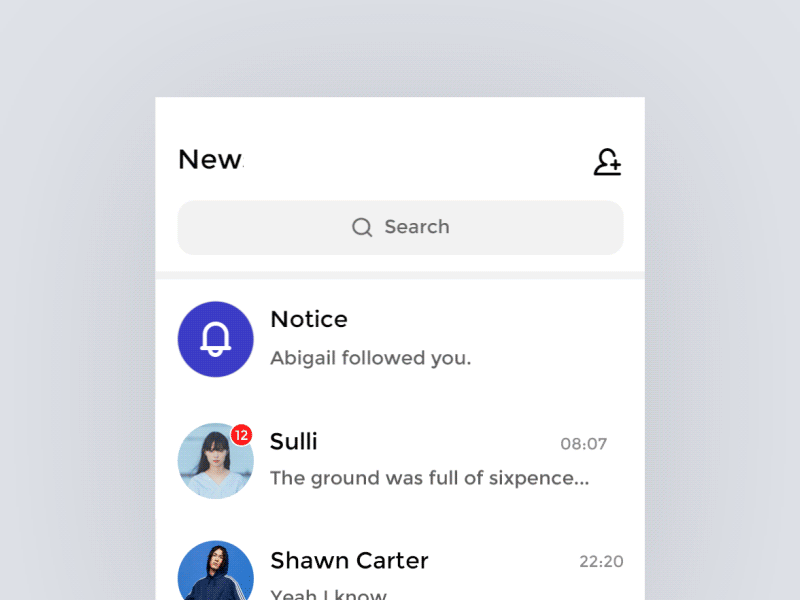 MiaoQu Message Animation animation app design flat gif animated icon lynnrgb messages mobile type typography ui ux 设计