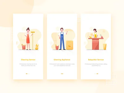 Housekeeping app app guide pages housekeeping illustration