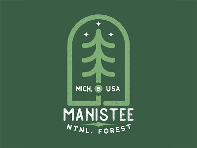 Manistee National Forest Apparel Design apparel design art artwork creative creative design forest graphicdesign illustration illustrator trees typography vintage badge vintage badges vintage design vintage illustration