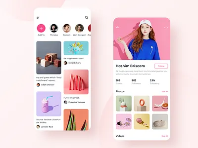 Feeds And Profile feeds photo profiles uiux