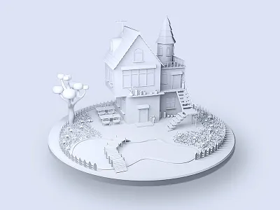 White mold room c4d mold