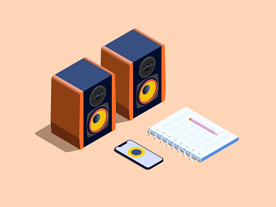 Loudspeaker/Music illustration