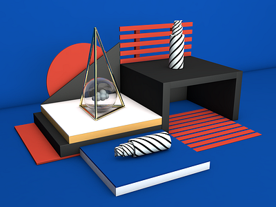 BLUE 3d 3d art bussines c4d cinema4d color design graphicdesign illustration ui ui design
