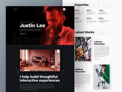 Personal Portfolio v02 [Full Homepage] 2019 design trends agency bold bold typography branding dark design dark layouts homepage minimal minimal portfolio personal personal portfolio personal portfolio inspiration personal portfolio template personal pranding personal website portfolio homepage trendy design typography visual design