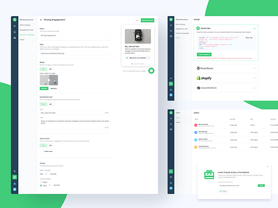 Birdseed admin - more admin app birdseed builder chat clean code config dashboard desktop integrations panel product design settings ui user interface design users web app