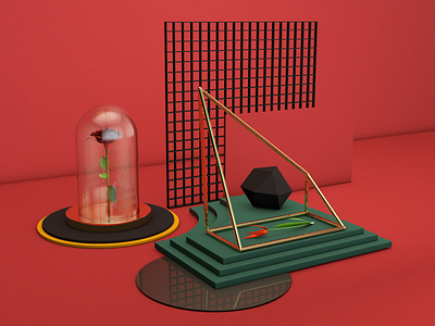 Business Red 3d 3d art bussines c4d cinema4d color design graphicdesign illustration show ui
