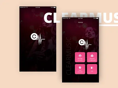 Clearmusic android app app design application application design best ui design icon ios ios 11 meterial design music app music label music logo music player musician typography ui ui design uiux