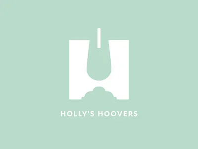 Holly's Hoovers branding cleaning graphic design h identity logo minimal mint negative space simple