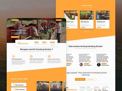 Kandangqurban.com - Landing page animation branding design flat homepage illustration landing page minimal ui ux ux design vector web website