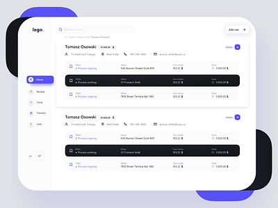 CRM - dashboard clean dashboard dashboard app dashboard ui flat design navy blue ui design website