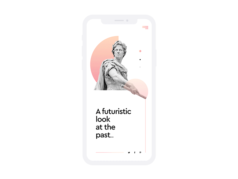 Museum of Contemporary Sculpture animation art exhibition future ios museum pastel colors sculpture sketch ui ux design