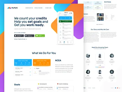 MyMahi Landing clean ui education landingpage minimal students ui ui design uidesign uiux university web web design webdesign website