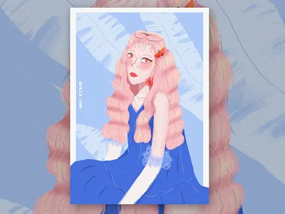 SULI amazing beautiful girl design drawing girl photoshop pink