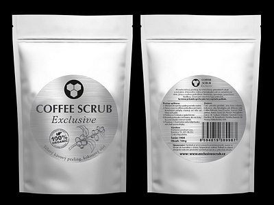 Label COFEE SCRUB adobe illustrator adobe indesign