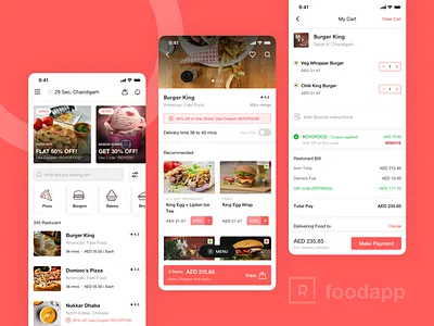 Food Ordering app Design app cart design ecommerce food food app mobile app design orders payment ui ui ux design uidesign ux