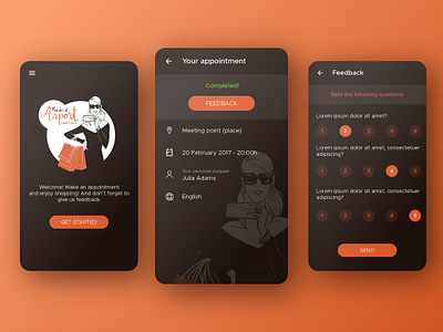 Personal Shopper web app app design ui ux web