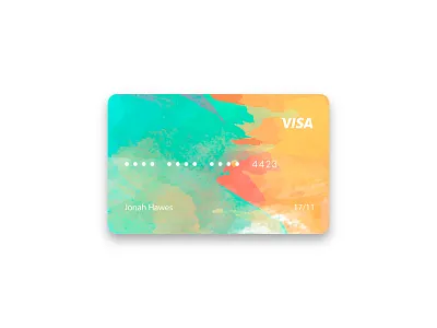 Watercolor Credit Card Design 2019 branding branding design business card card card design creative creative design credit card credit card design credit cards debit card design illustration logo name card professional ui watercolor watercolor painting