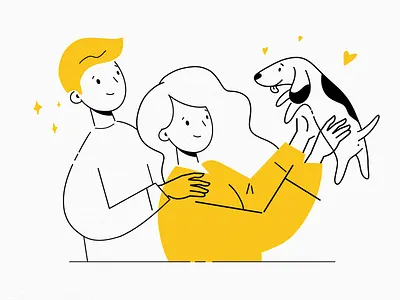 Deppa the Dog app art delivery design dog family flat food icon illustration pet products sketch ui ux vector