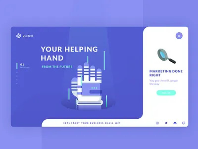 Experimental Landing page design ui ux web website
