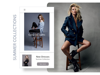 E-commerce - Summer Collection animation app art branding charecter design clean dribbble flat girl icon identity illustration logo minimal typography ui ux vector web website