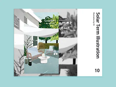 Solar Term Illustration benefit branding colorfull design illustration service space throttle typography ui ux