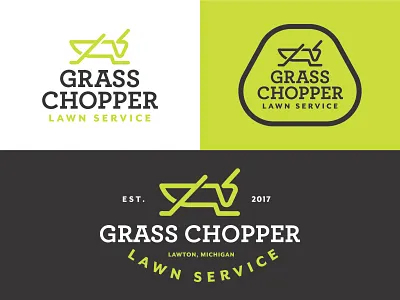 Grasschopper Lawn Service Branding art brand design brand designer branding company logo creative customlogo design grasshopper identity design illustration logo logo design typography vintage design