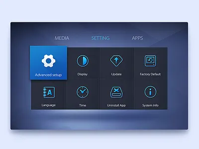 OTT Setting design ott smart tv tv ui ux