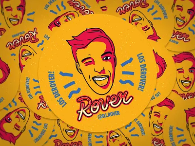 Dj Rover - Sticker Design deejay design rover sticker