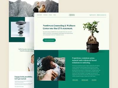 NCWC // Home page business center clean creativity design desktop green help center homepage layout main medical medicine minimal ui ux web website