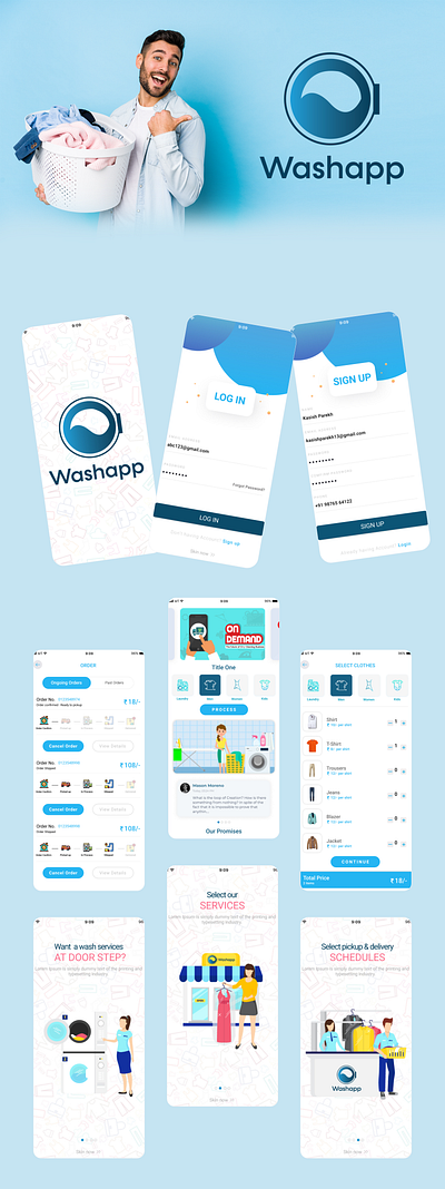 Washapp UI Design