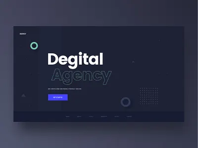 Digital Agency - Hero ad firm agency app design company company website creative dark layout digital digital agency digital studio firm hero portfolio software development startup startup business studio typography web agency web design