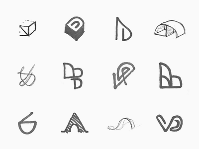 VD Sketches brand interior design logo paper sketch sketches vb