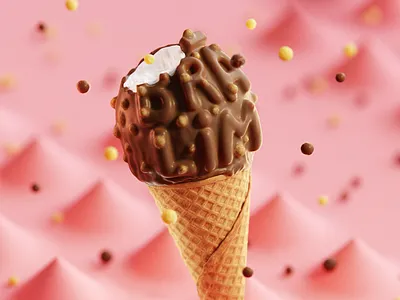 Print for TIO ice cream campaign 3d brother cinema4d design dessert food ice cream illustration outdoor panicstudio poster print product tasty