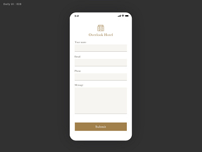 Daily UI Challenge #028 - Contact Us 028 contact contact form contact us daily ui dailyui hotel ui