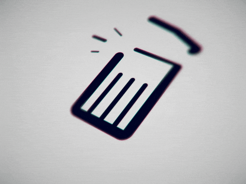 Trash animation design gif loop motion design ui