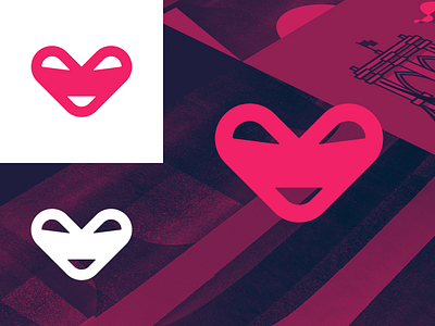 Pixelmoxie Mark bold brand identity branding clean design geometric heart icon identity design logo logo design logotype mark modern moxie pixel smiley smiley heart symbol vector