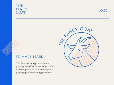 The Fancy Goat Logo Guidelines animal illustrations blue and pink brand guidelines female designer goat goats logo design logo designer logo guidelines logo mark logotype los angeles nashville style guide
