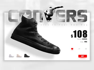 Convers web design ui ux web 商标 应用 插图 设计 音乐