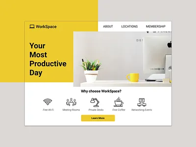 Web UI Landing Page branding daily ui dailyui dailyui003 dailyuichallenge design flat minimal productdesign responsive design typography ui uidesign ux uxdesign
