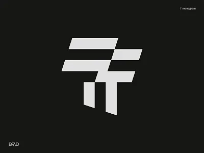 T monogram 2019 black brand branding brid color design icon identity illustration letter line logo logotype mark overlapping poster symbol typography vector