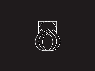 Heliotrope Concept b w black and white branding design flower heliotrope identity illustration logo mark monoline sun symmetry vector