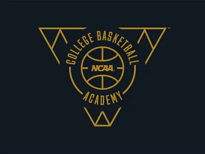 NCAA College Basketball Academy Logo academy basketball basketball logo brand design branding college basketball design identity branding identity design illustrator illustrator art logo logo design ncaa sports branding sports design sports logo