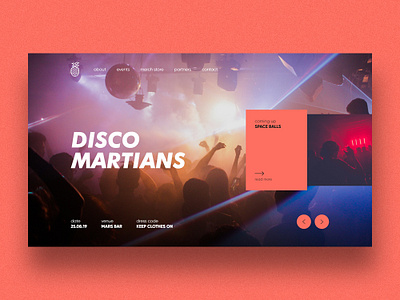 Disco Martians art branding clean design font graphic design landing page malta minimal music pantone photograhy poster static travel typography ui ux web website