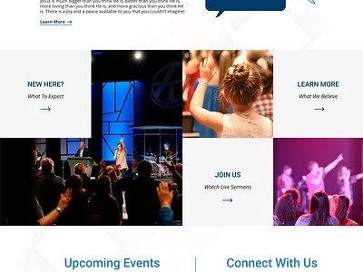 Church Website WIP blue design dezinsinteractive graphic design louisiana web web design website website design