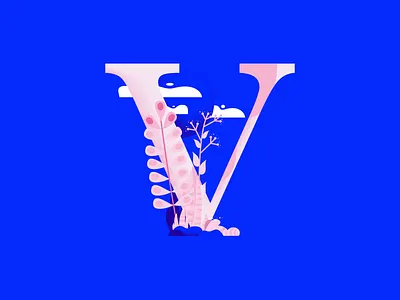 36daysoftype • V 2d 2d art 36daysoftype 36daysoftype v affinitydesigner color colorful cute design flat illustration minimal pastels plants typography vector