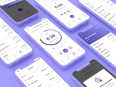 Pomodoro timer - Personal organizer app adobexd app app design organizer personal organizer pomodoro pomodoro timer study app time app timer ui uidesign ux uxdesign